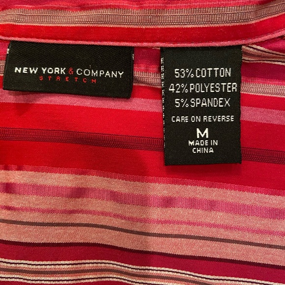 New York & Company Stretch Button Down Top Size M - Picture 4 of 4